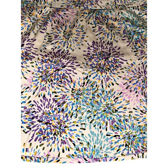 LANE BRYANT Womens Colorful‎ Skirt - Sz 22 Non Lined Cream Base Plus Size - Picture 2 of 6